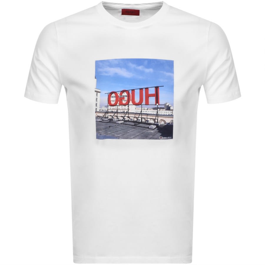 Alternative Image for ProductHUGO Dus Logo T Shirt White1